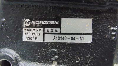 Norgren A1014C-04-A1 2-Way Poppet Valve Used