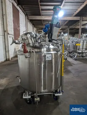 USED Precision 500 Liter Precision Stainless 316L Stainless Steel Jacketed Mixing Tank