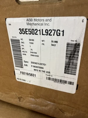 New | in-Stock Baldor 35E5021L927G1 Motors (misc) Indiana US | J&J Industrial Supply #1348249
