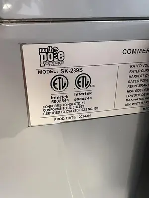 New | in-Stock NORTH POLE 210 Ice Machines Florida US | BAM Discount Restaurant Equipment #1229845