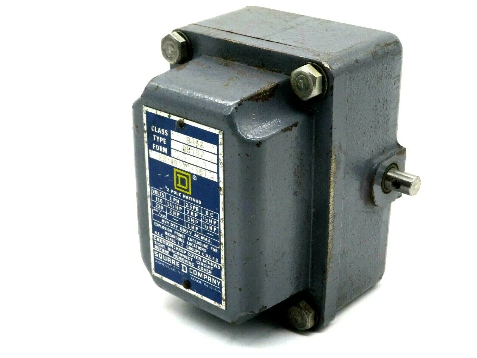 USED SQUARE D 9036FLOAT SWITCH TYPE DR1S2