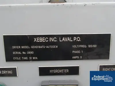 USED XEBEC AEBEC DESSICANT DRYER