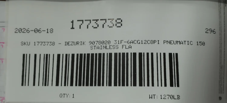 Used DEZURIK 9078020 31F-6ACG12C8PI Valves/Fittings Ohio US | Aucto #1306504