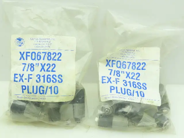 Conco Systems XFQ67822 Expansion Tube Plug 316 SS 7/8" x 22 LOT OF 20