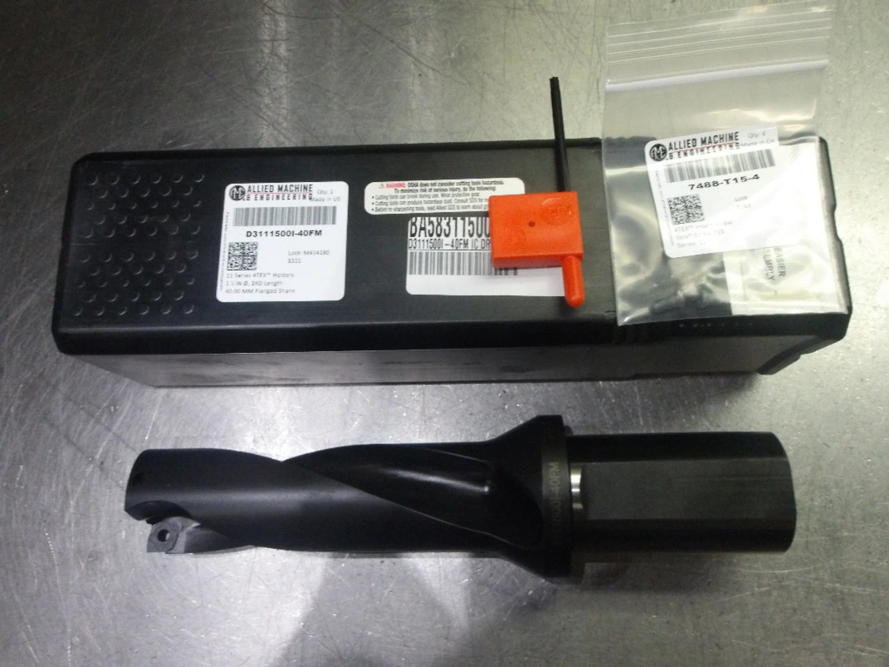 AMEC #11 4TEX 1.5" Coolant Thru Drill 40mm Shank D3111500I-40FM (LOC2708A)