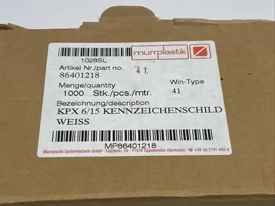 New | in-Stock Murrplastik Murrplastik 86401218 Blank Label Michigan US | Maverick Industrial Sales #1395821