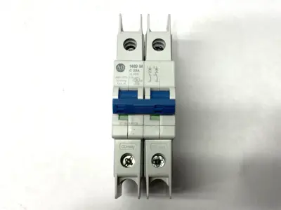 USED ALLEN-BRADLEY SER. D MINIATURE CIRCUIT BREAKER 2 POLE 20A 480Y/277V