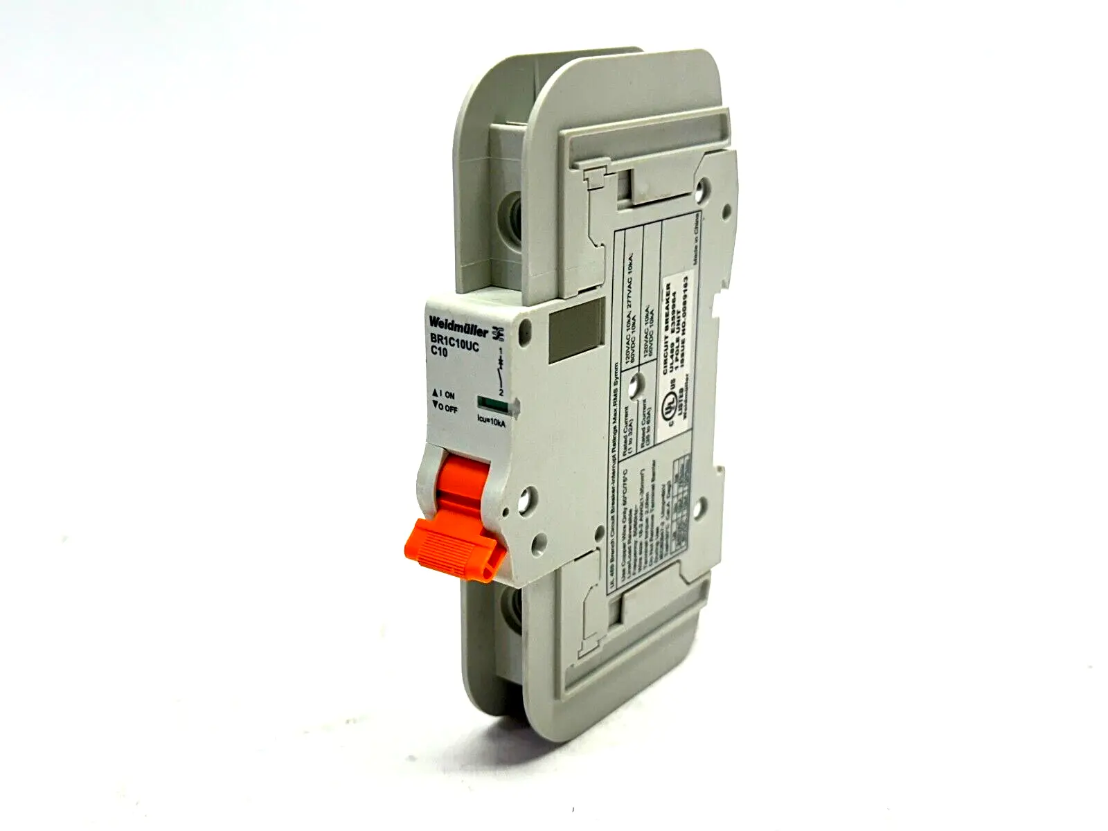 BR1C10UC C10 | Weidmuller  Circuit Breaker 1-Pole 10A 120VAC - Used