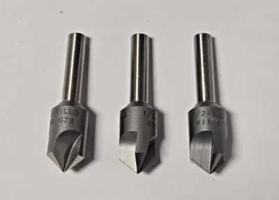 Schrillo 1/2" High Speed Steel Countersink 100 Degree #1116 USA Lot of 3
