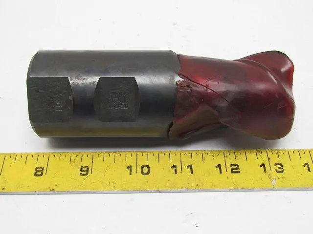 M3-2 2" Right Hand 2 Flute HSS 2"Cut End Mill 2" Straight Shank Radiused 5-3/4"L