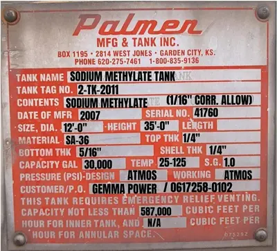 USED 2007 PALMER 2-TK-2011