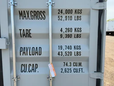 2026 40’L x 8’W x 9’ 6”T High Cube Shipping/Ground Container, swing doors on one end and four sets o...