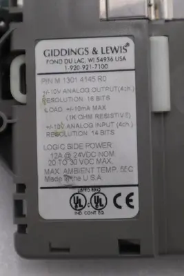 Giddings & Lewis M.1301.4145 R0 OUTPUT INPUT PLC MODULE STOCK 6018
