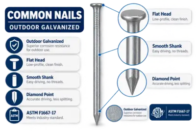 Huttig-Grip Outdoor Galvanized Common Nails Construction Fasteners | Products Corporation of North America, Inc. (1)