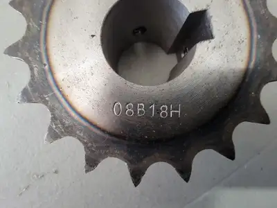 Roller Chain Sprocket 08B18H, No. 08, 18 Teeth