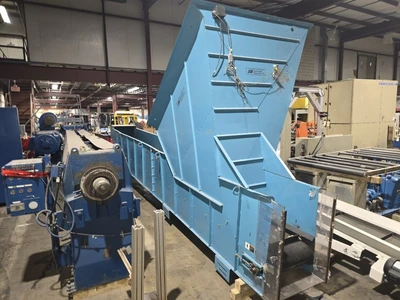 22' Long x 25" Wide Bunting Incline Conveyor with Metal Separator