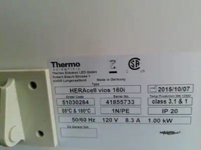 Thermo HERAcell Vios 160i Copper Lined CO2 Incubator (2015) FULLY TESTED