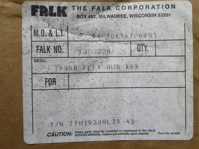 Falk 1030GL20-4 Flex Hub Rebore 0765053 2.5575/2.5585 Bore Rebuilt