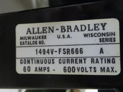 USED ALLEN BRADLEY 1494V-DS60 SER A