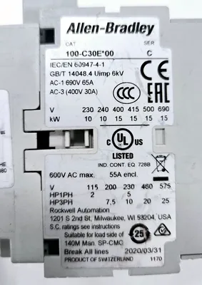 USED ALLEN BRADLEY 100-C30E*00