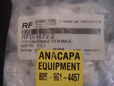 RF Connectors RFD-1672-2 Coax. Cables & Connectors | ANACAPA EQUIPMENT BROKERS, INC (1)