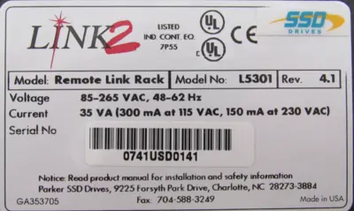 NEW SSD L5301 REMOTE LINK RACK W/L5311