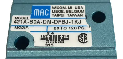NEW MAC VALVES 421A-B0A-DM-DFBJ-1KJ SOLENOIED VALVE 421AB0ADMDFBJ1KJ