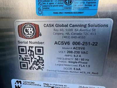 USED 2022 CASK GLOBAL CANNING SOLUTIONS ACSV6
