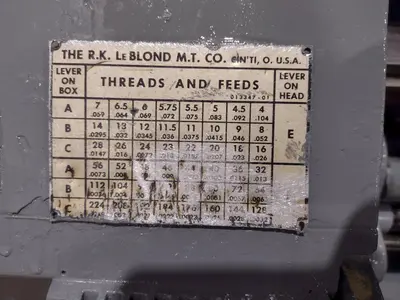 15" X 30" LEBLOND MODEL #8C REGAL ENGINE LATHE WITH TAPER: YOBRO #24816