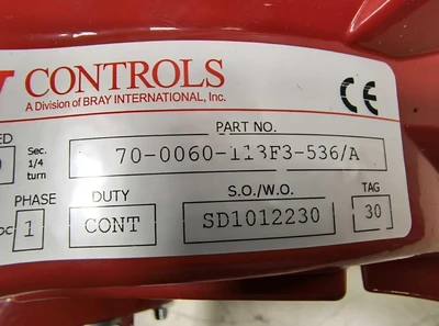 Bray 70-0060-113F3-536/A Butterfly Valves | Fram Fram LLC (17)
