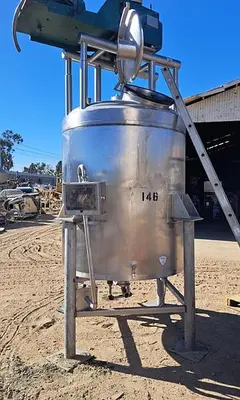 Tank, 500 Gallon, Stainless Steel, Jacket, Agitated, Crepaco #5991236
