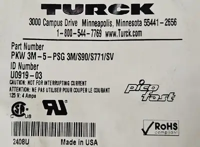 USED TURCK TURCK PKW 3M-5-PSG 3M/S90/S771/SV