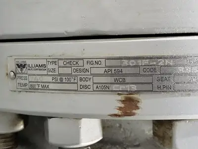 USED WILLIAMS VALVE CORPORATION 301F-2N