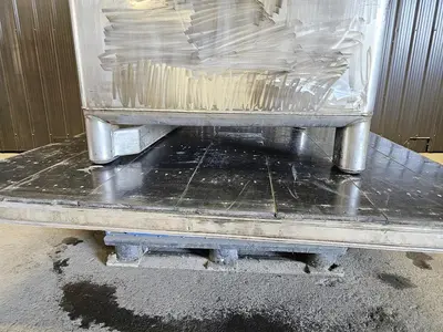 Used 350 Gallon IBC Tank (Tote), 304 Stainless Steel