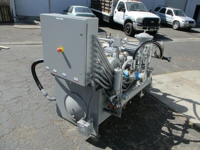 Continental Hydraulic #PVR50-42A15, hydraulic pumps, (2) 10 HP pumps, (1) 5 HP pump, controls, valves & heat exchanger