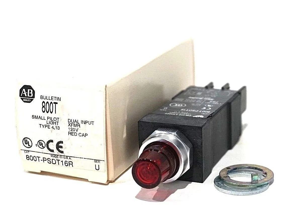 NEW ALLEN BRADLEY 800T-PSDT16R PILOT LIGHT SER.U 800TPSDT16R