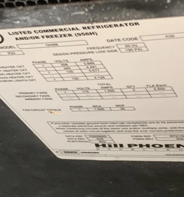 130-0086 Hill Phoenix OHM 8’ Remote Multi Deck Cooler Merchandiser