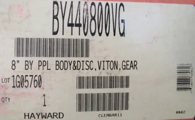 NEW HAYWARD BY440800VG BUTTERFLY VALVE 8" 232-11/GR001