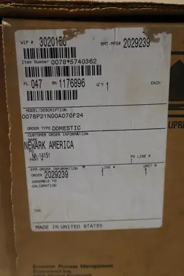Rosemount 0078P21N00A070F24 Pressure Temperature Sensor NEW IN BOX STOCK GF-176