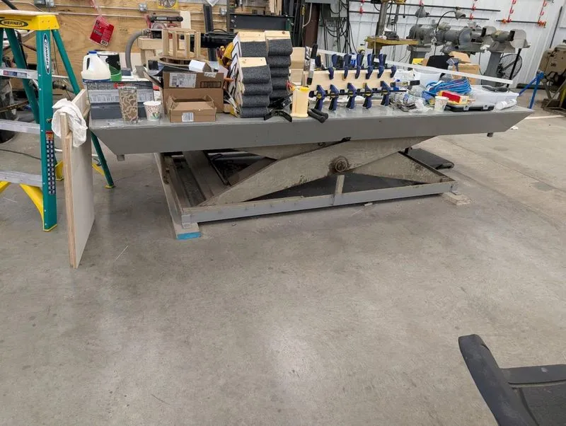 8000 LB X 10' X 5' SOUTHWORTH MODEL #LS8-60 HYDRAULIC SCISSOR LIFT TABLE: YOBRO #25370