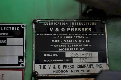 25 Ton V & O OBI Press