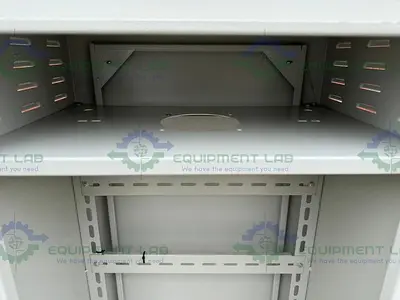 USED UNBARNDED METAL ENCLOSURE 19.5" X 14" X 48" W/ 1  TOP SHELF, KEY