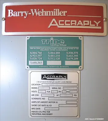 Used ACCRAPLY 650VF Labelers Illinois US | Aaron Equipment #87189
