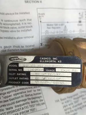 New | in-Stock CASHCO 3381 Pump & Valve Parts Ohio US | Surplus Asset Holdings #1236660