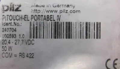 USED PILTZ 240704 PILZ PITOUCH-EL PORTABLE IV CONTROL PANEL