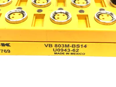 USED TURCK PASSIVE JUNCTION BOX 8-PORT X M8 3-PIN, U0943-62