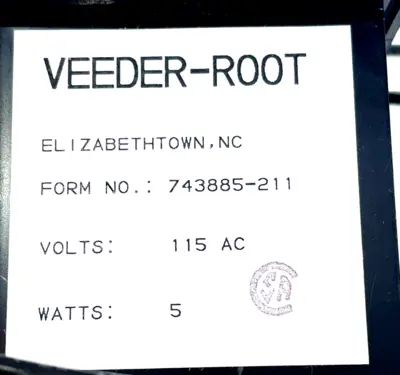 NEW VEEDER-ROOT 743885-211 MANUAL RESET COUNTER 743885211
