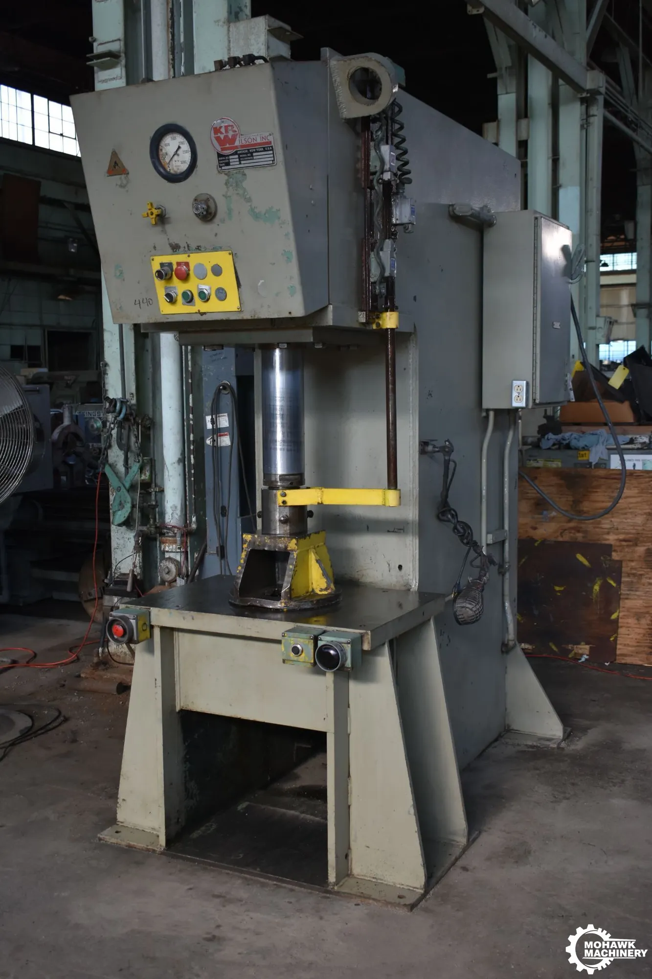 100 TON K.R. WILSON "C-100-1" C-FRAME HYDRAULIC PRESS