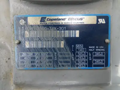 Copeland 6DH1-3500 Semi-Hermetic Discus Compressor 35 Ton 3Ph 208-230/460V READ