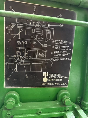 Used 1974 PEERLESS ACCUMATIC 1400 Horizontal Band Saws Illinois US | Aucto #1355363